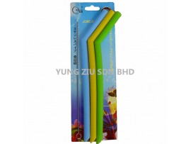 12MM3PCS SILICONE STRAW WITH BRUSH(CHENGFA诚发)